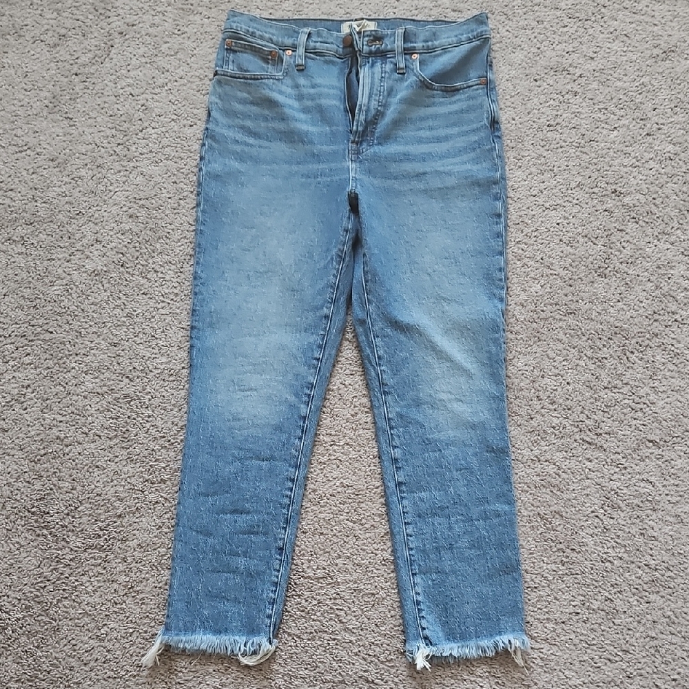 Madewell Blue Jeans With Frayed Bottom